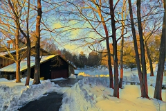 Arnold Goran, Winter, Mariel Farm, digitally enhanced photograph, 13”x19” on a 20”x24” matt, unframed, $150.